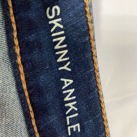 Low Rise Dark Denim Tapered Skinny Jeans- NEW - Picture 4 of 4